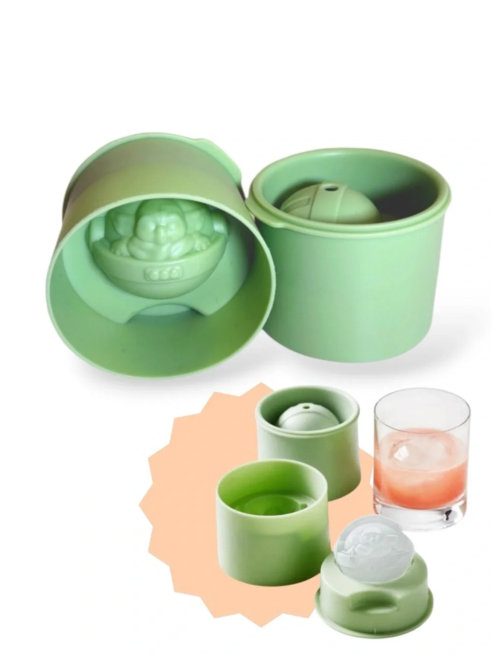 Williams Sonoma Mandalorian The Child Star Wars Ice Mold Set of 2